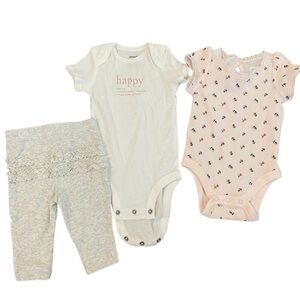 Bundle of 3 pieces girls clothes 3 months